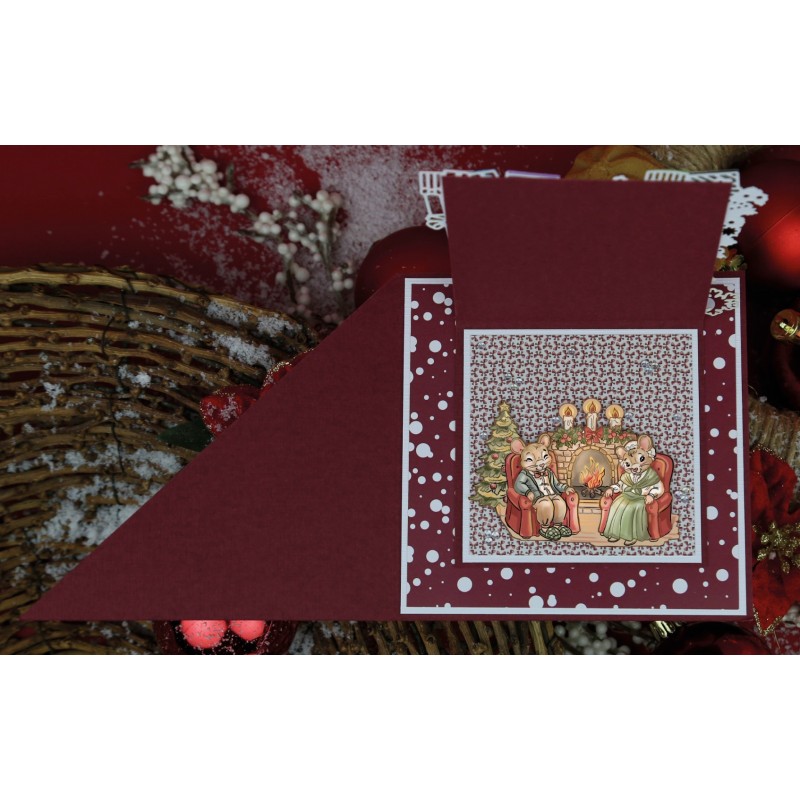 3D Cutting Sheet - Yvonne Creations - A Gift for Christmas - Fireplace
