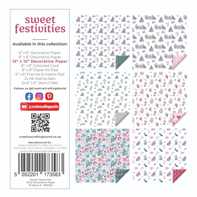 The Paper Boutique Sweetest Festivities 12x12 Decorative Paper Pad