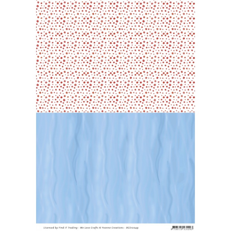 Yvonne Creations - Ocean Days – Backgroundsheet Red Dots
