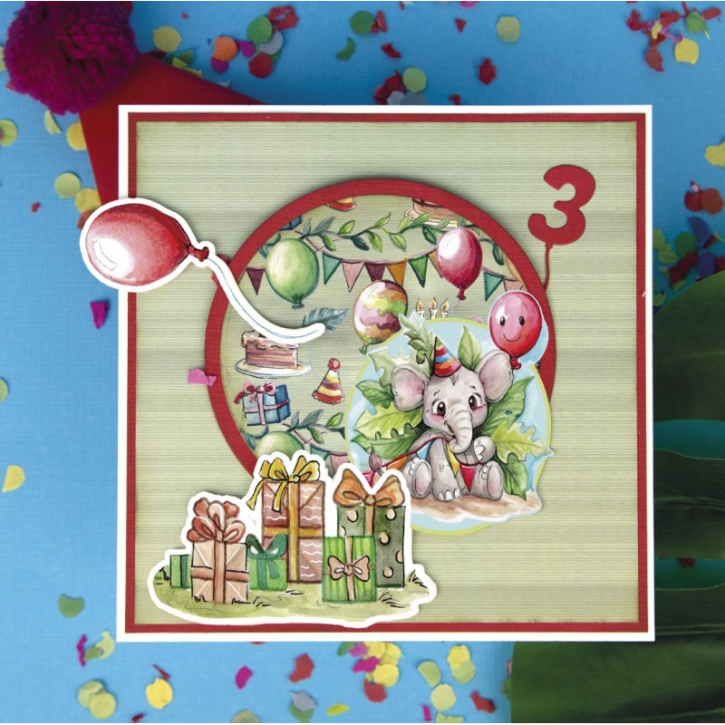 3D Push Out - Yvonne Creations - Jungle Party - Gifts
