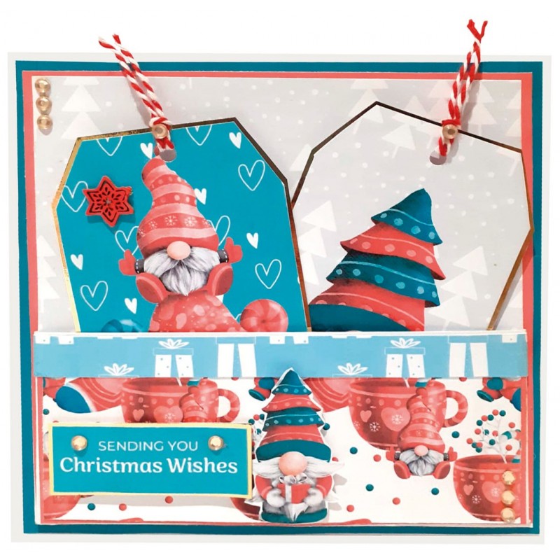 The Paper Boutique A Jolly Gnome Christmas 8x8 Colour Card Pad