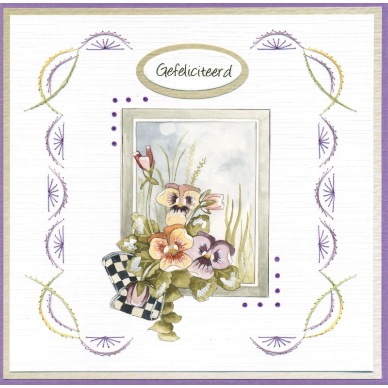 3D Cutting Sheet - Precious Marieke - Painted Pansies Mini