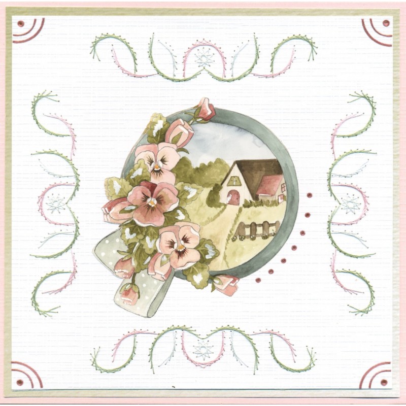 3D Cutting Sheet - Precious Marieke - Painted Pansies Mini