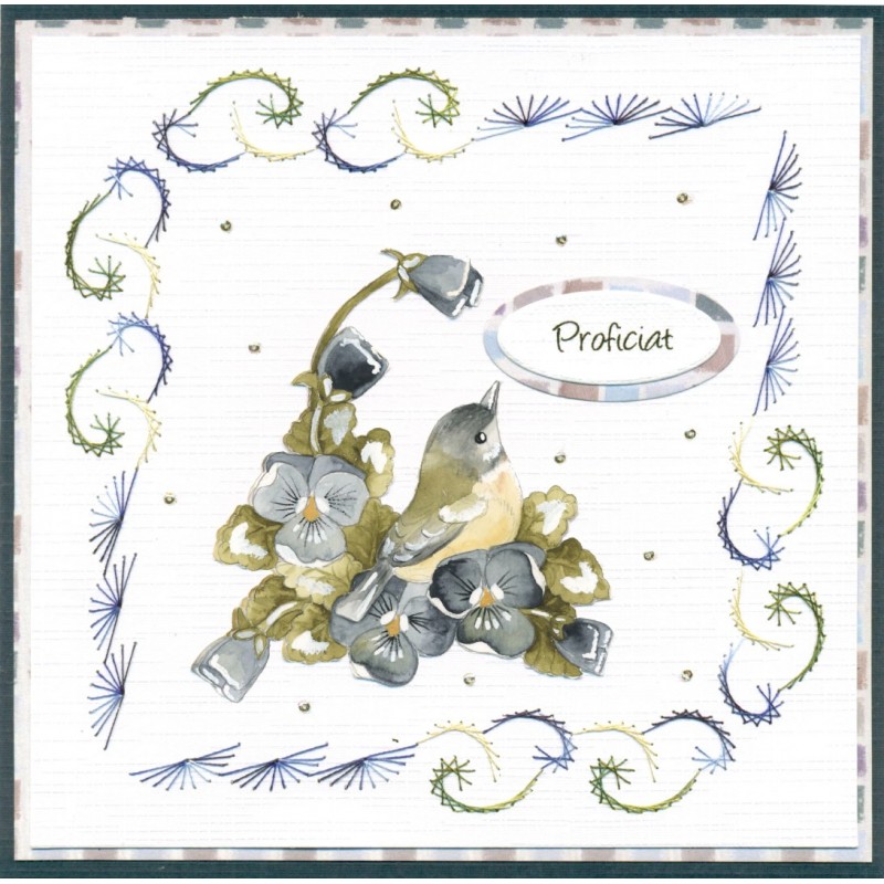 3D Cutting Sheet - Precious Marieke - Painted Pansies Mini