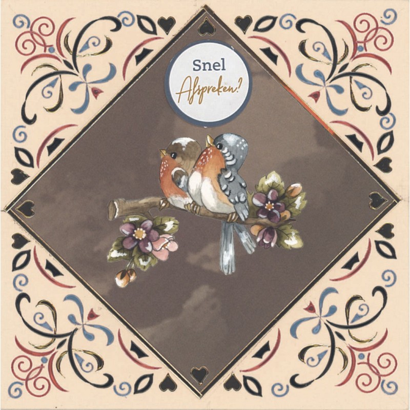 3D Push Out Sheet - Precious Marieke - Birds and Berries - Cranberries