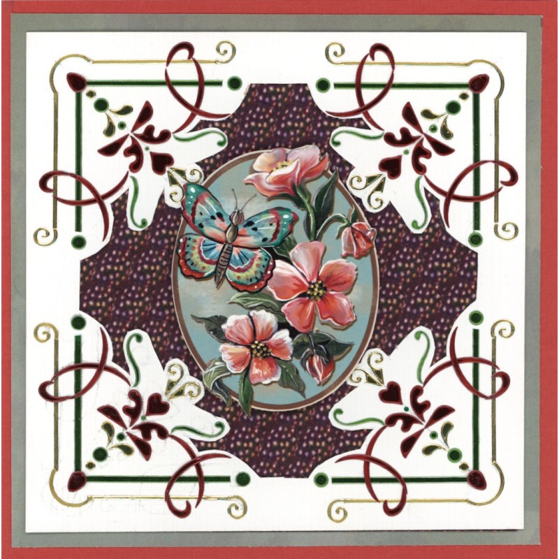 3D Push Out - Amy Design - Botanical Garden - Colorful Butterfly