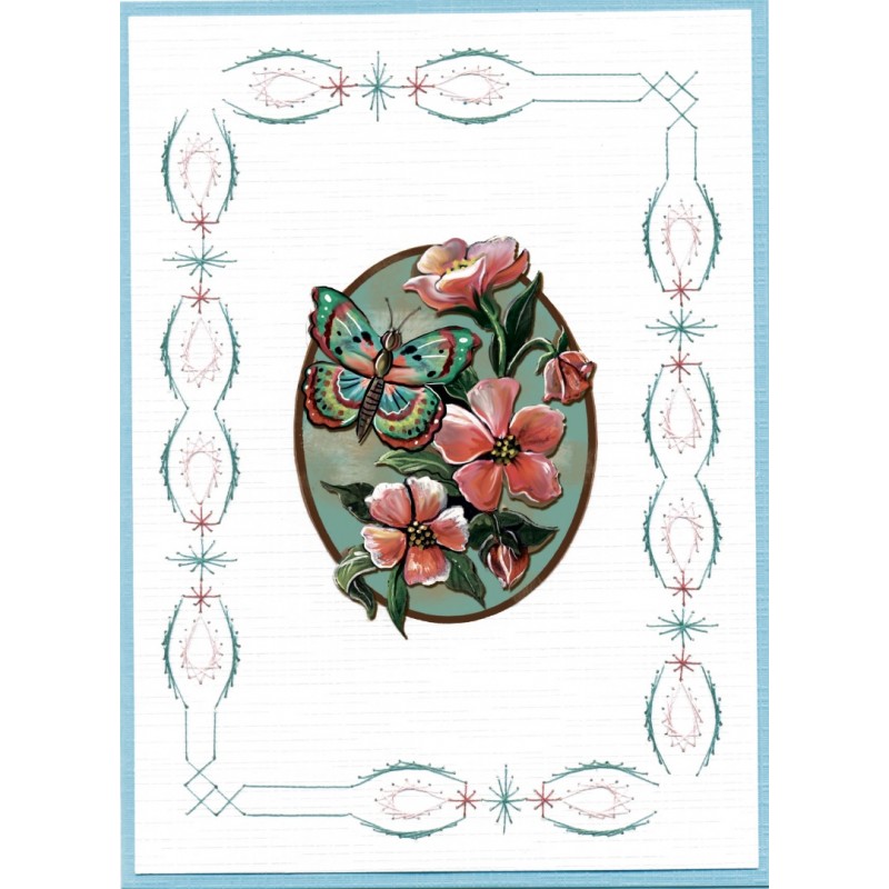 3D Cutting Sheets - Amy Design - Botanical Garden - Colorful Butterfly