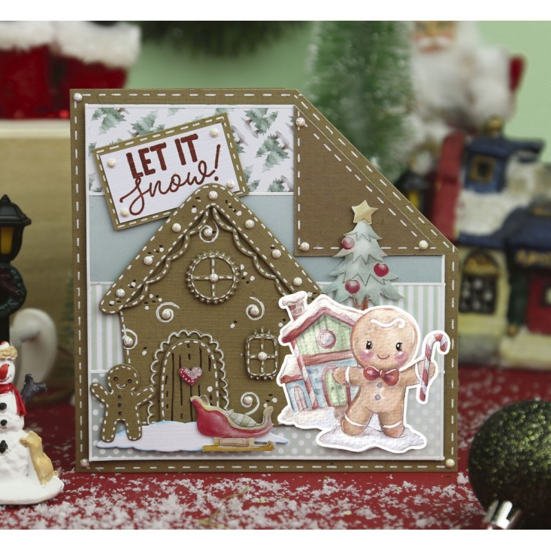 3D Push-Out - Yvonne Creations - Christmas Scenery - Gingerbread