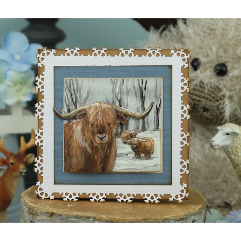 3D Push-Out - Amy Design - Sturdy Winter - Scottish Highlander