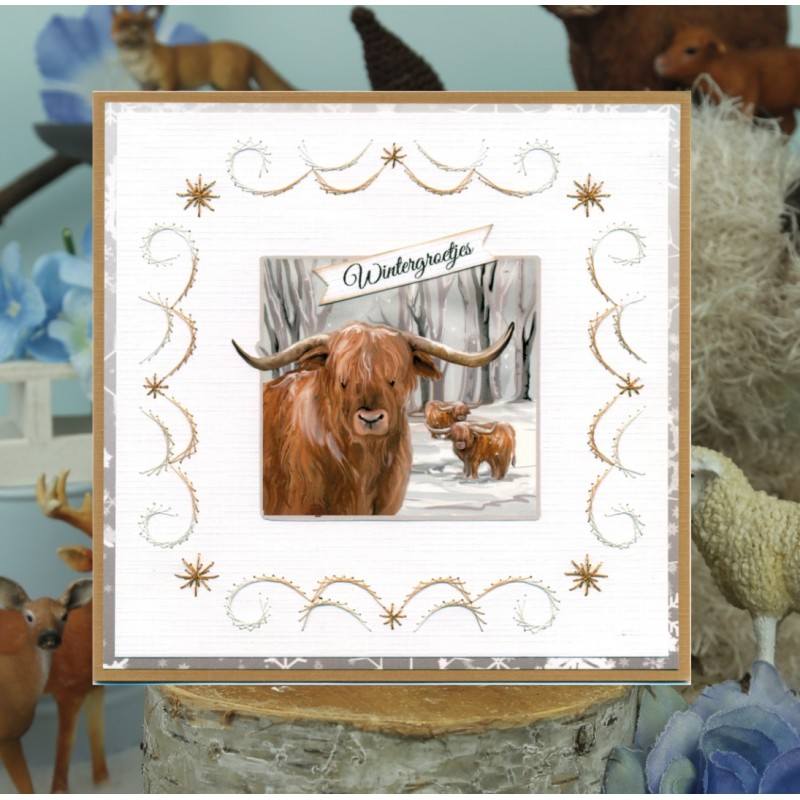 3D Push-Out - Amy Design - Sturdy Winter - Scottish Highlander