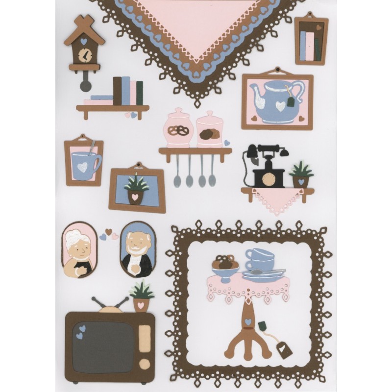 Dies - Yvonne Creations - Young at Heart - Tea Time