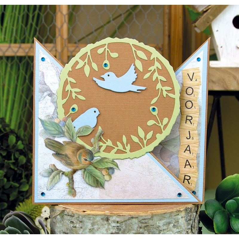 3D Push Out - Jeanine's Art - Vintage Birds - Birdcage