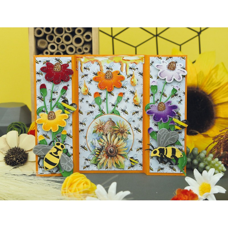 3D Push out - Yvonne Creations - Bee Honey - Hive