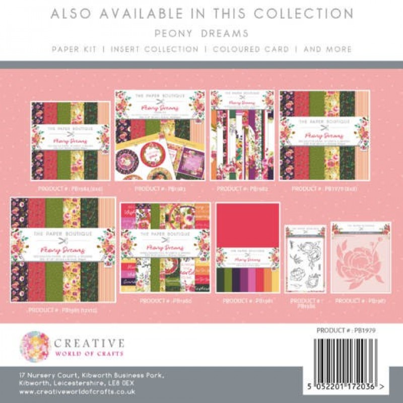 The Paper Boutique Peony Dreams 8x8 Paper Pad