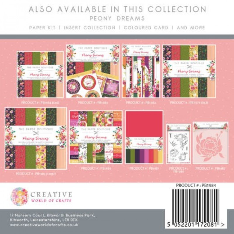 The Paper Boutique Peony Dreams 6x6 Paper Pad