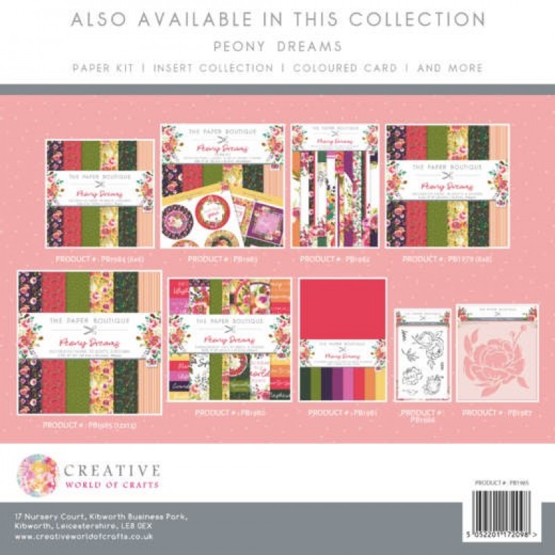 The Paper Boutique Peony Dreams 12x12 Paper Pad