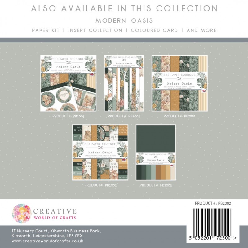 The Paper Boutique Modern Oasis 8x8 Embellishments Pad