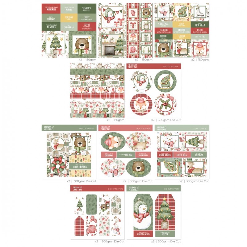 The Paper Boutique Friends at Christmas 8x8 Paper Kit Pad