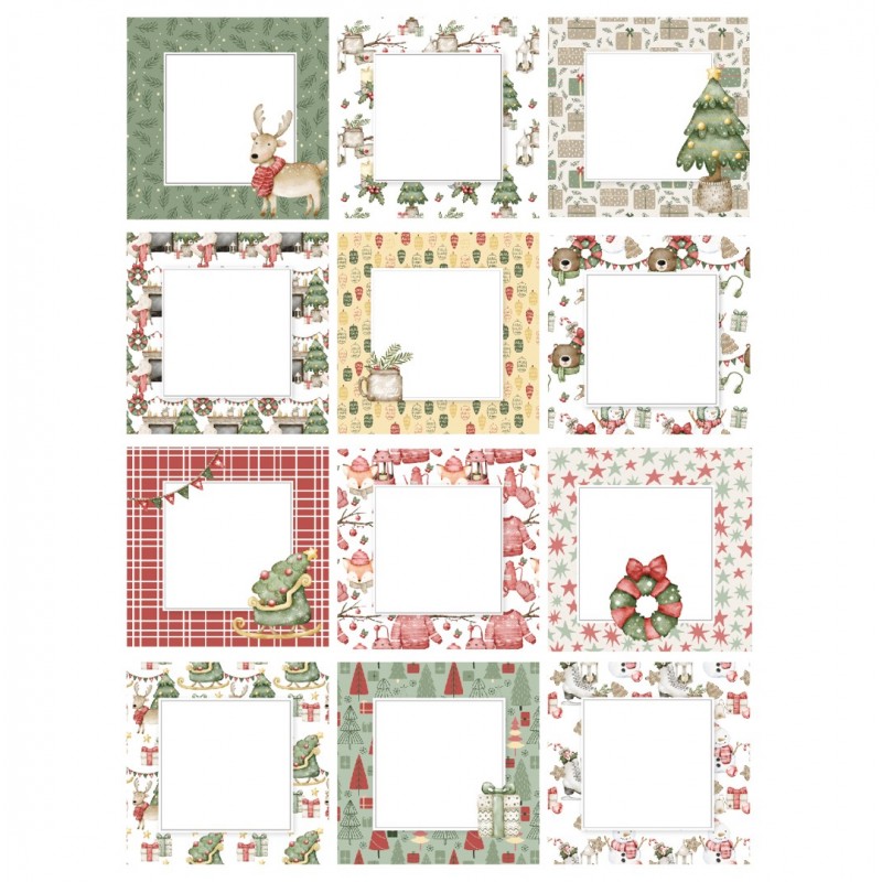 The Paper Boutique Friends at Christmas Frames & Insert Papers for 6x6 Cards