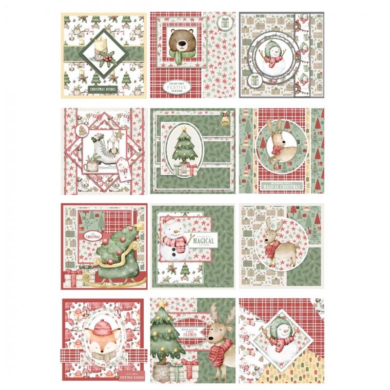 The Paper Boutique Friends at Christmas 8x8 Instant Card Pad