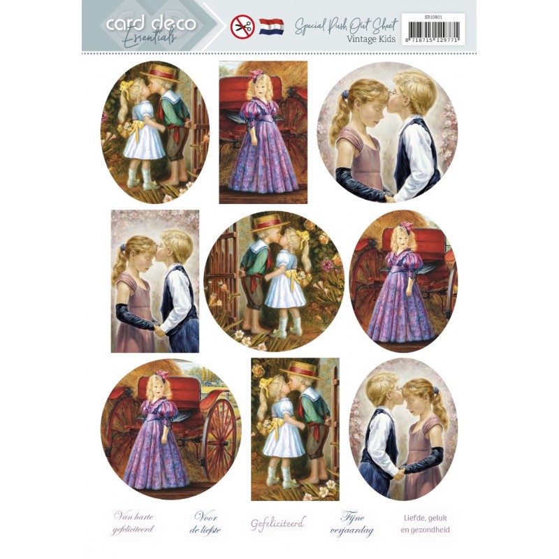 Special Push Out Sheet - Card Deco Essentials - Vintage Kids - NL