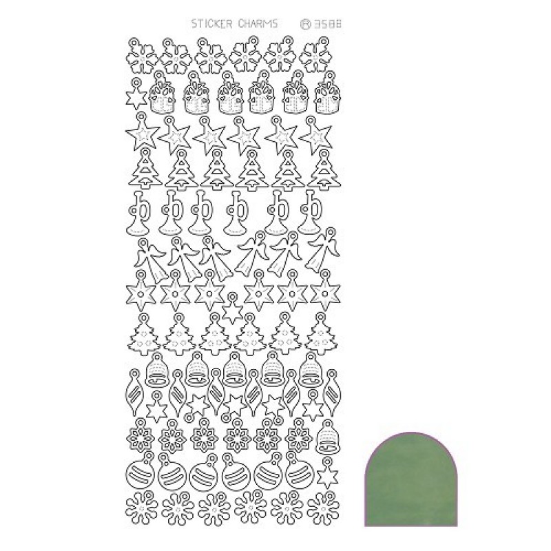 Sticker Charm Christmas - Mirror Apple