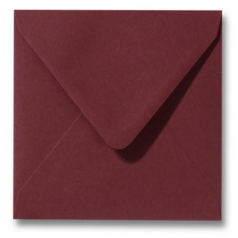 Enveloppen - bordeaux - 17 x 17 cm