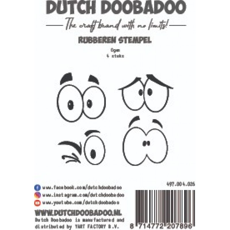 Rubber Stamp - DDBD - Hallo Winter - Ogen 4 pcs