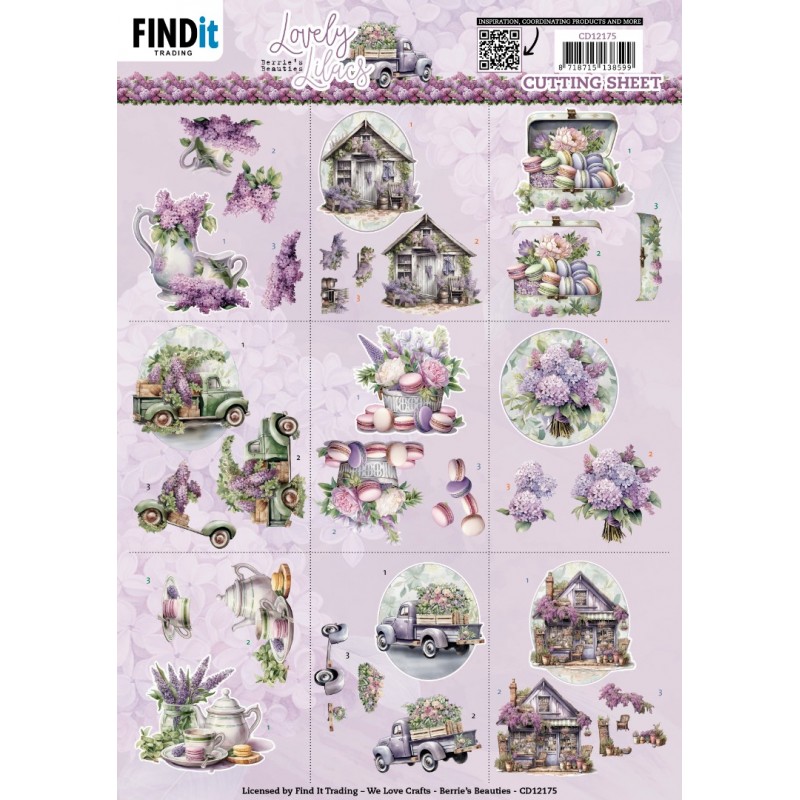 Cutting Sheets - Berries Beauties - Lovely Lilacs - Mini
