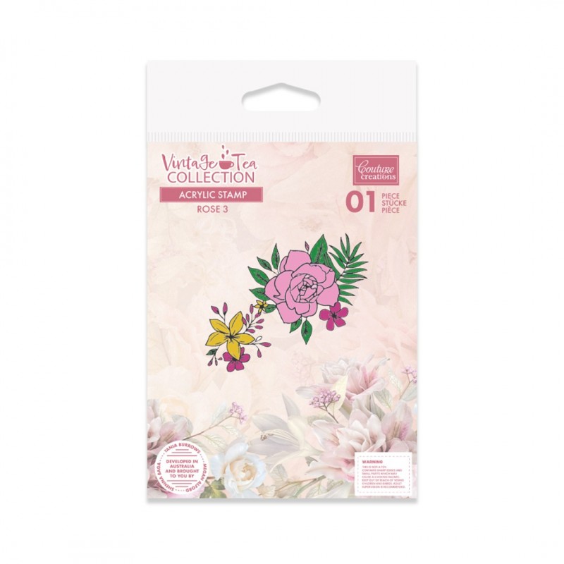 Vintage Tea Collection - Stamp - Rose 1