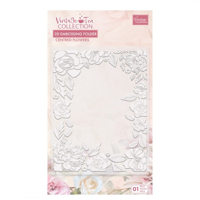 Vintage Tea Collection - 3D Embossing Folder - Assorted Flowers
