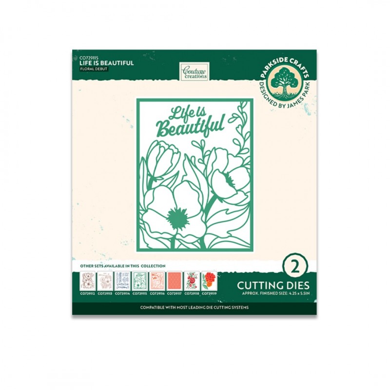 Life is Beautiful Cutting Die Set 2pc