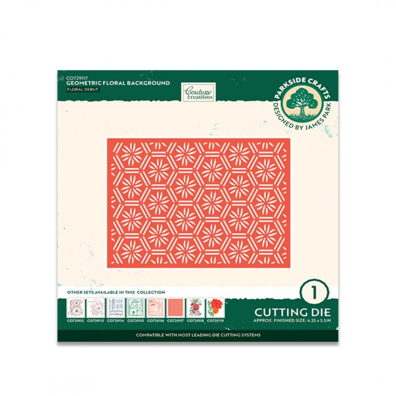 Geometric Floral Background Cutting Die Set 1pc