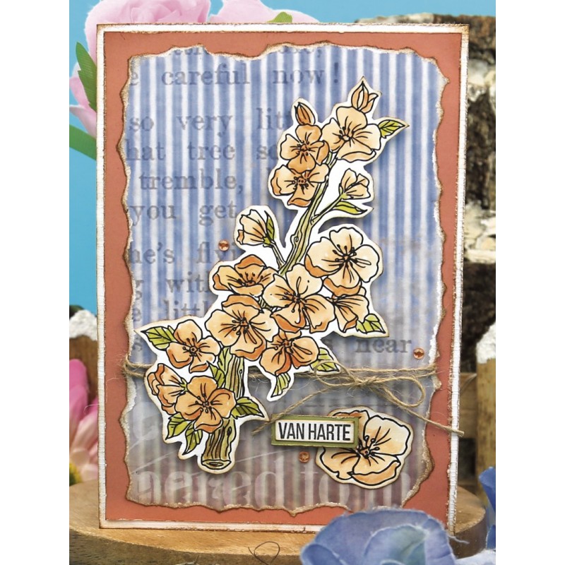 Clear Stamps - Berries Beauties - Happy Blue Birds - Floral Branch