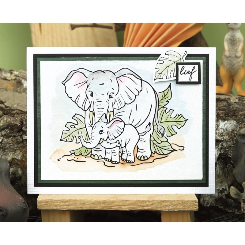 Clear Stamps - Yvonne Creations - Young and Wild - Elephant
