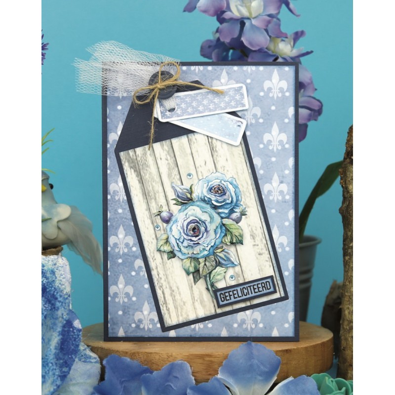 3D Push Out - Yvonne Creations - Blooming Blue - Rosehip