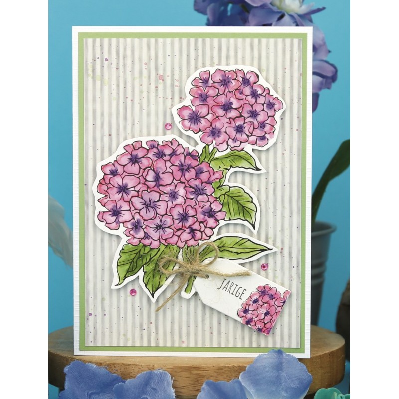 Clear Stamps - Yvonne Creations - Blooming Blue - Hydrangea