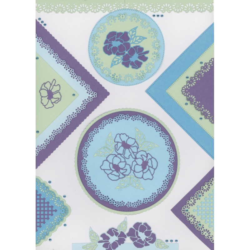 Dies - Yvonne Creations - Blooming Blue - Blooming Borders