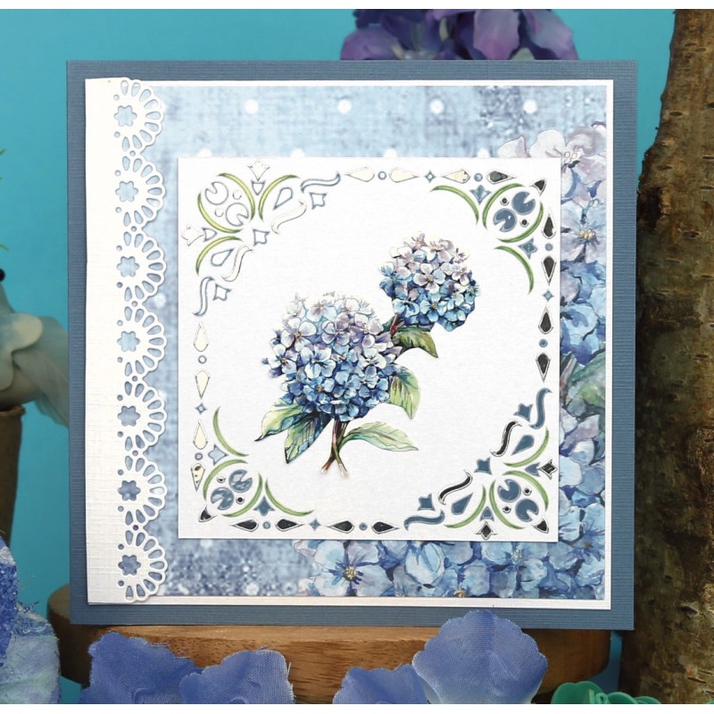 3D Push Out - Yvonne Creations - Blooming Blue - Hydrangea