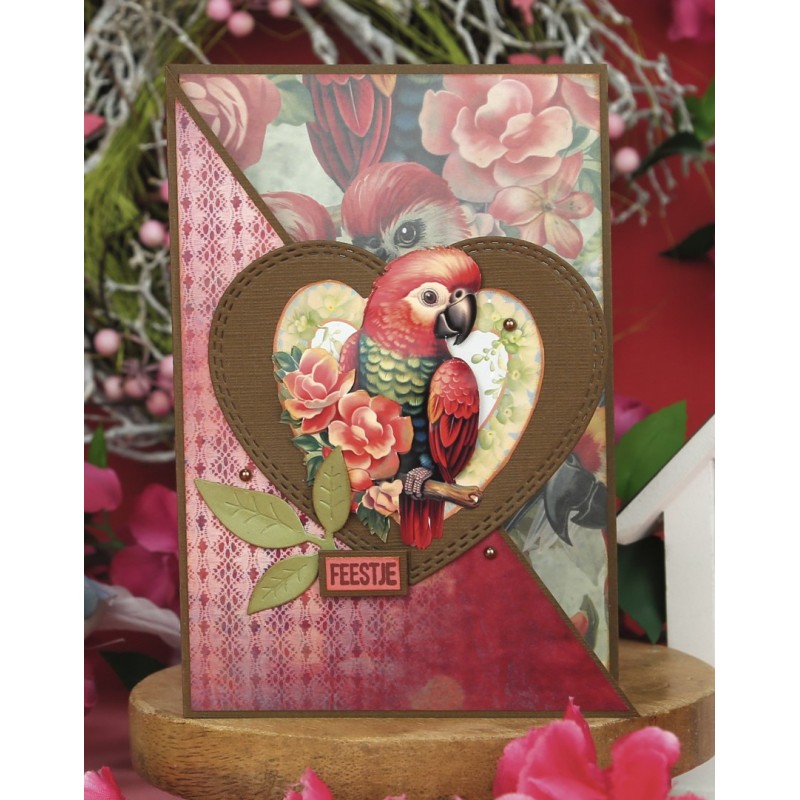 3D Cutting Sheets - Berries Beauties - Romantic Birds - Romantic Parrot