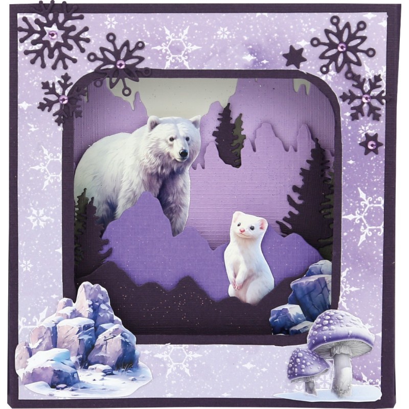 3D Push Out - Berries Beauties - Mystic Winter - Mystic Polar Bears