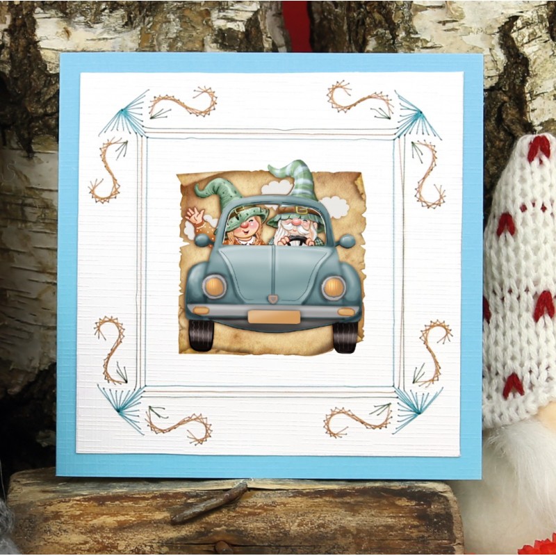 3D Cutting Sheets - Yvonne Creations - Great Gnomes - Driving Gnomes