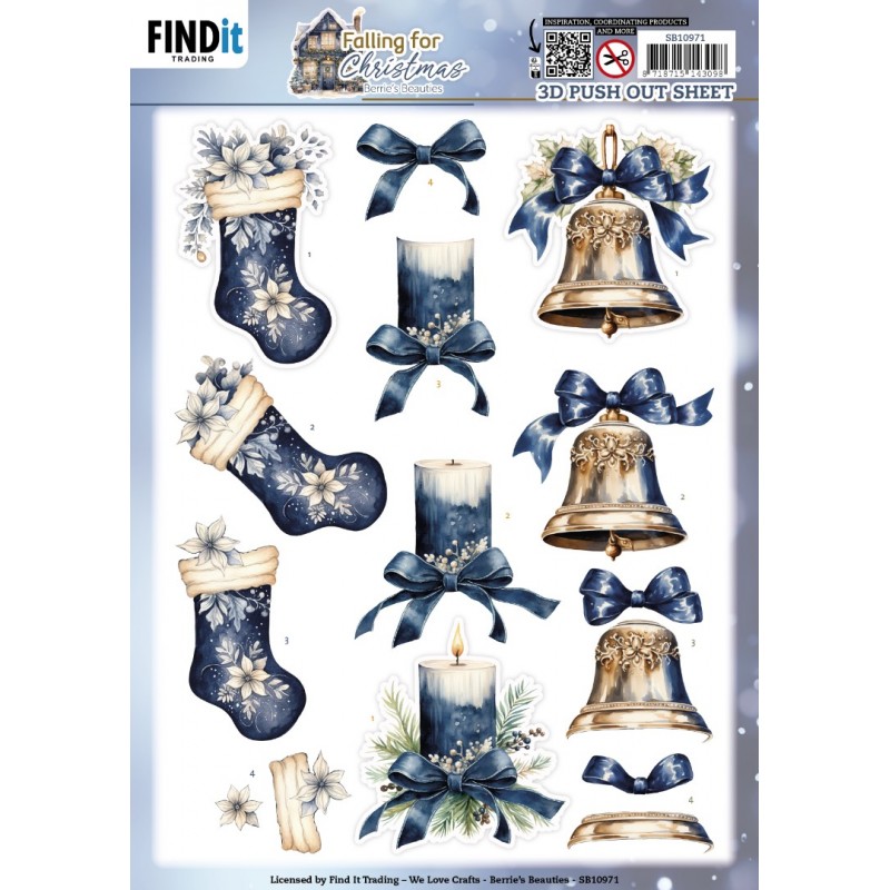 3D Push Out - Berries Beauties - Falling for Christmas - Candles