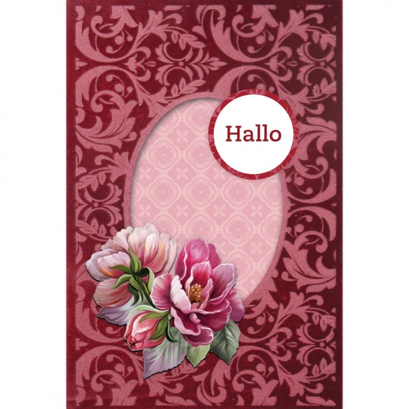 3D and Do - Velvet Cards A6 - Amy Design - Peonies