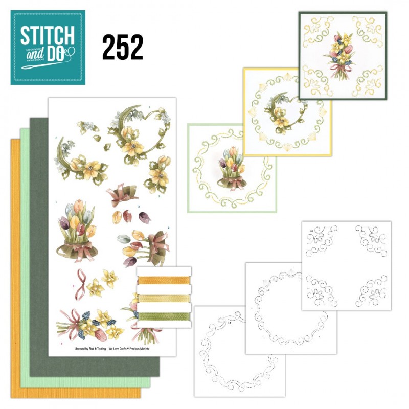Stitch and Do 252 - Precious Marieke - Yellow Flowers Stitch and Do 252 - Precious Marieke - Yellow Flowers