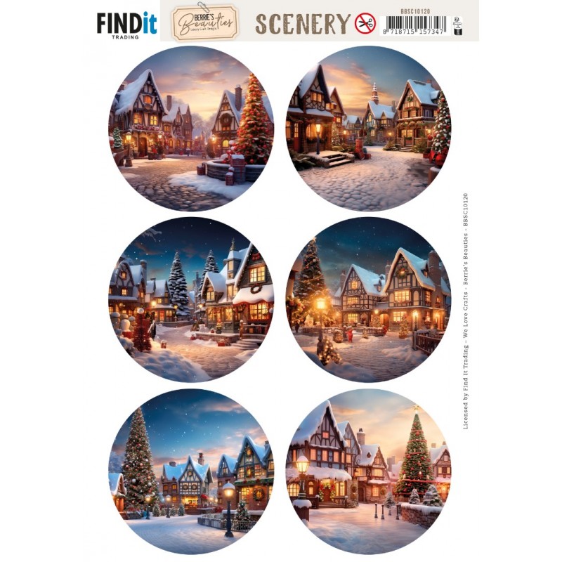 Scenery Push out - Berries Beauties - Magical Winter Village - Round Scenery Push out - Berries Beauties - Magical Winter Village - Round