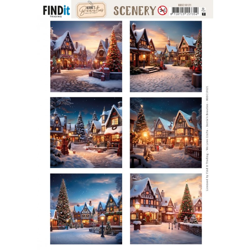 Scenery Push out - Berries Beauties - Magical Winter Village - Square Scenery Push out - Berries Beauties - Magical Winter Village - Square