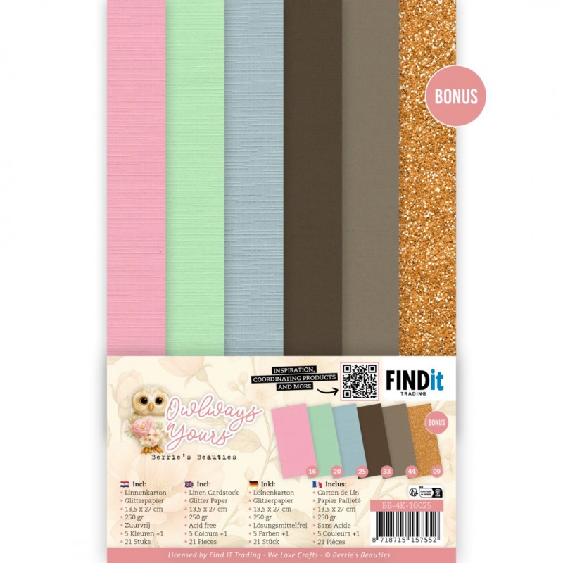 Linen Cardstock Pack - Berries Beauties - Owlways Yours - 4K Linen Cardstock Pack - Berries Beauties - Owlways Yours - 4K