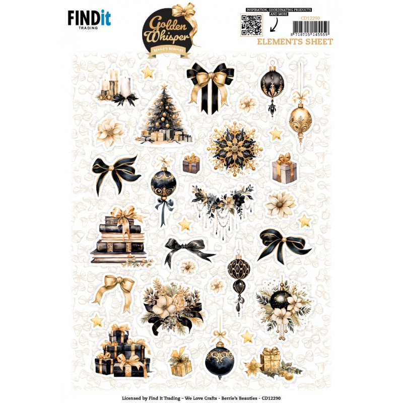 Cutting Sheet - Berries Beauties - Golden Whisper - Small Elements
