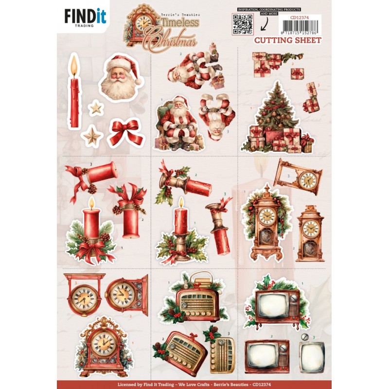 3D Cutting Sheet - Berries Beauties - Timeless Christmas - Mini